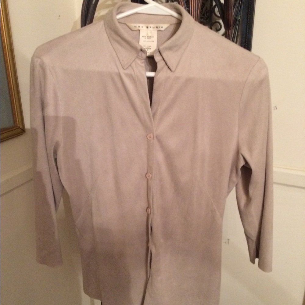 Faux Suede Shirt from Max Studio.