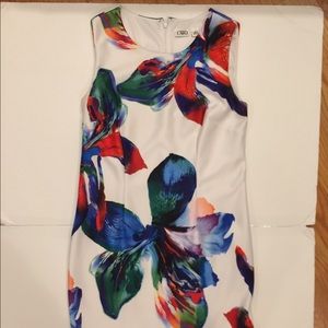 Floral dress with ruffles on bottom