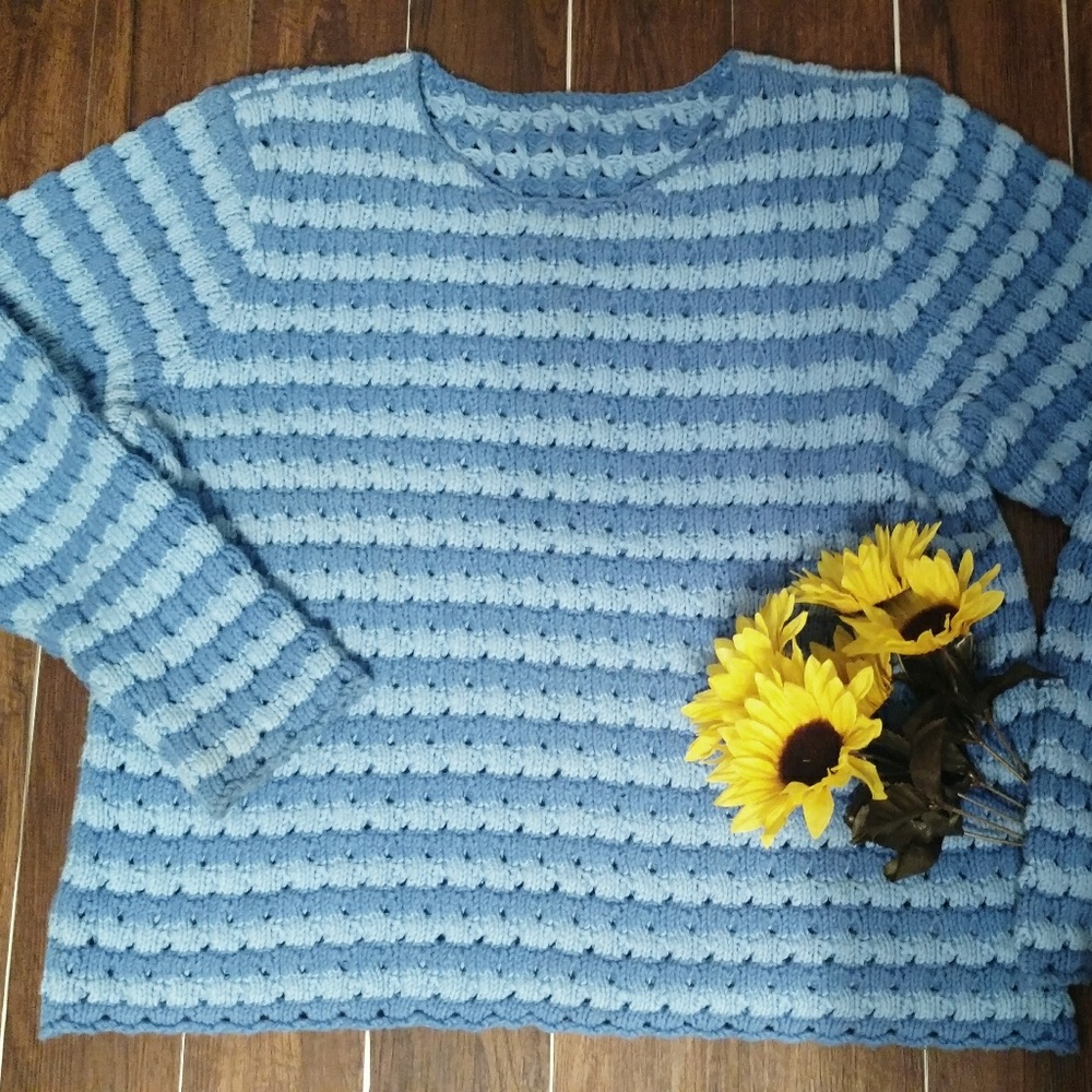 Homemade One of a Kind! Hand knitted sweater!