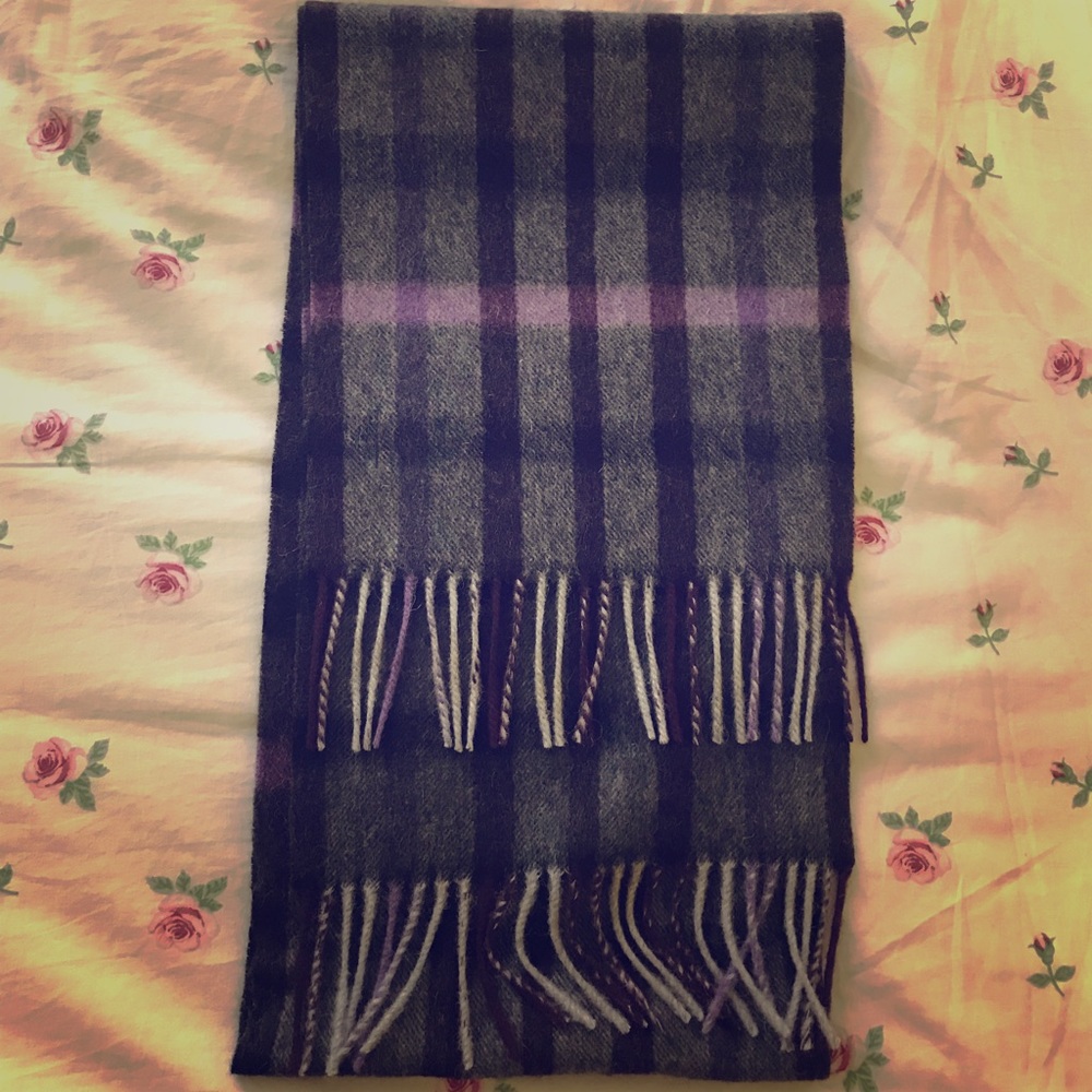 Plaid Wool Scarf