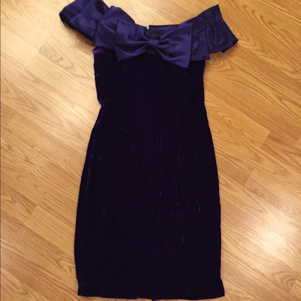 Velour purple dress