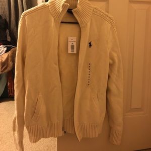 NEW RALPH LAUREN sweater jacket, size medium
