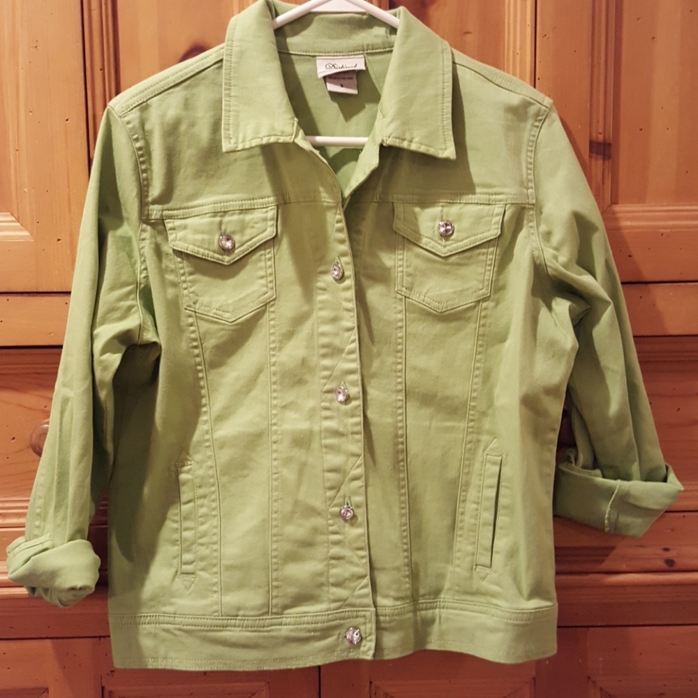 Green jean jacket size Small
