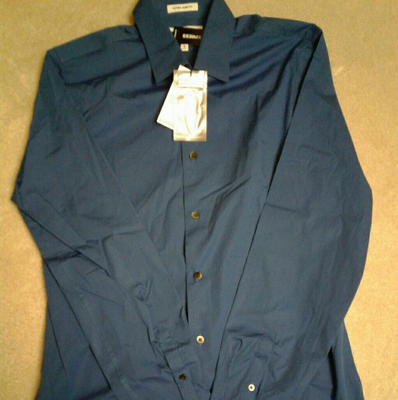 Nwt Men Express Extra Slim Fit dress shirt M - Picture 2 of 2