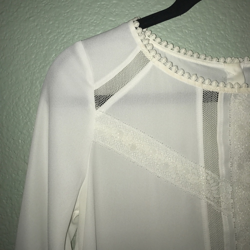 Lauren Conrad // White Long Sleeve Blouse