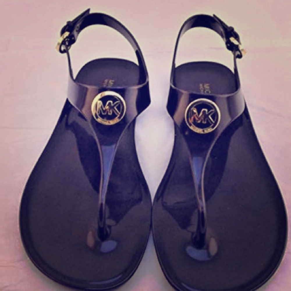 Black jelly MK sandals 🎈