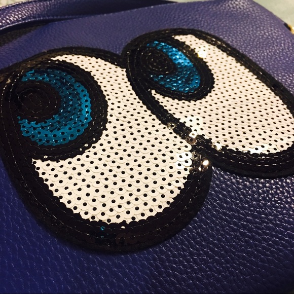 Fashion Sequin Eyes Blue Crossbody/Clutch - Picture 2 of 6