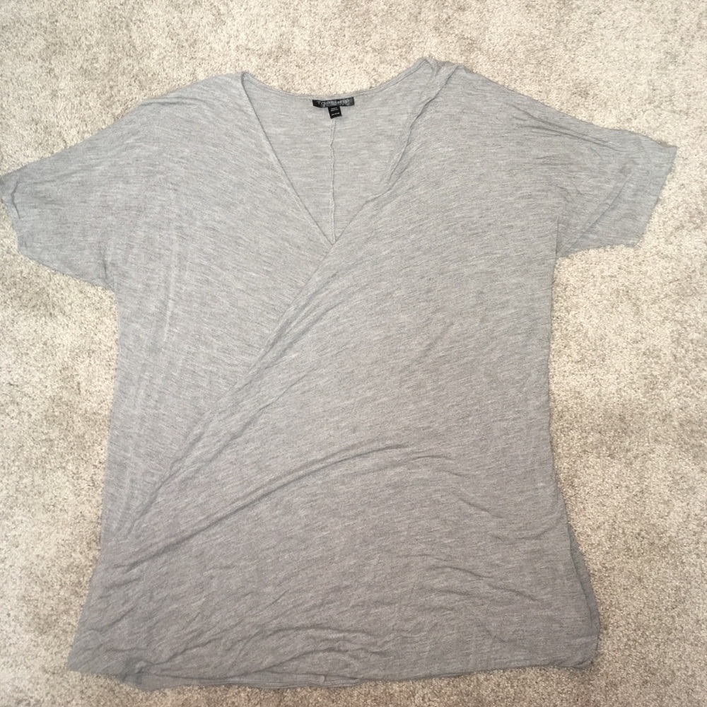 TOPSHOP cross over shirt