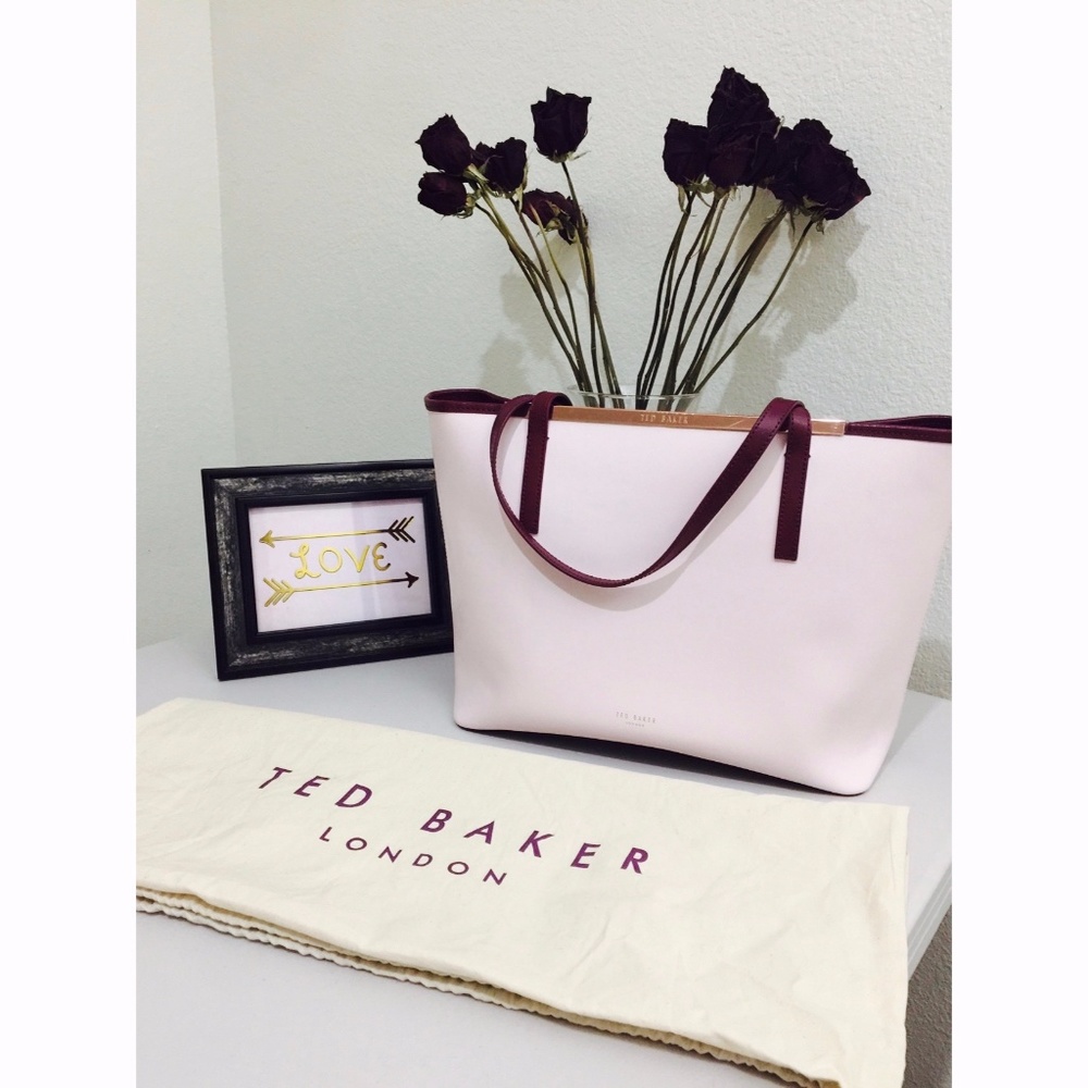 Ted Baker - Blush & Wine Leather Tote