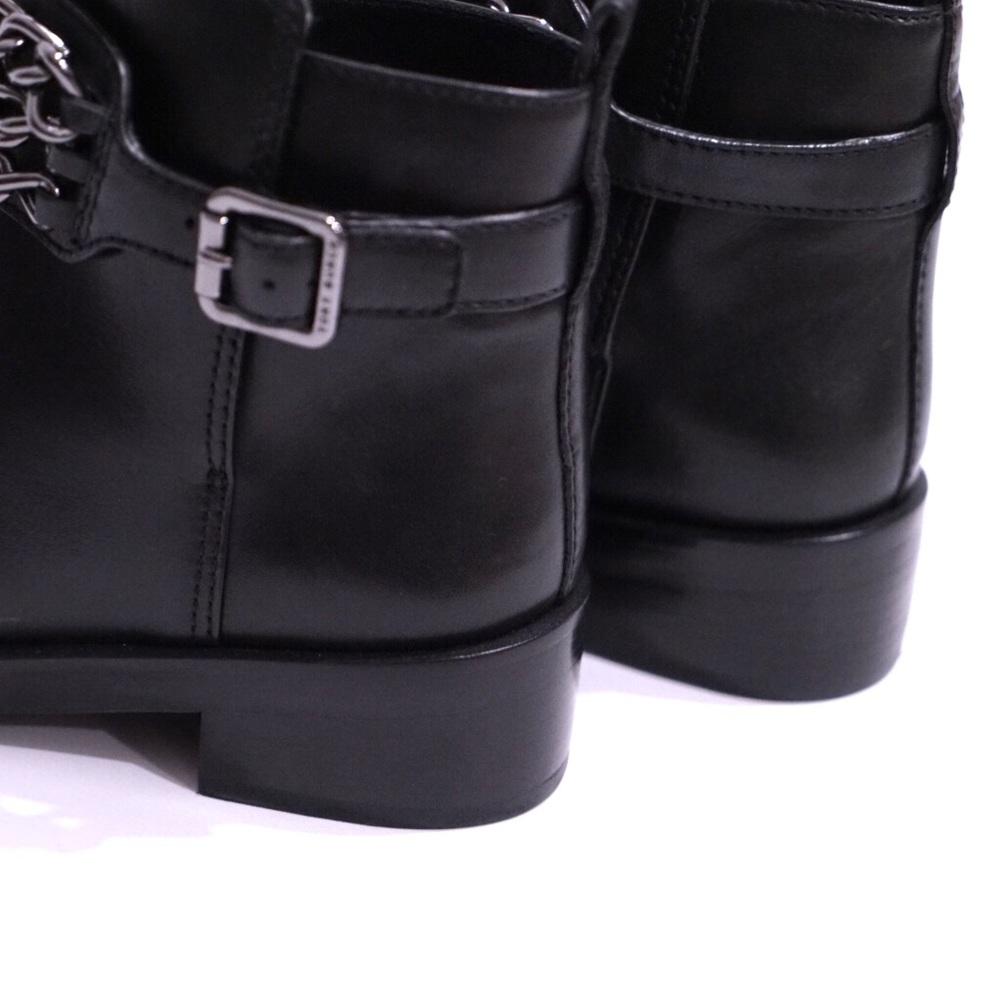 Tory Burch Bloomfield Chain Leather Ankle Boots - Picture 6 of 8
