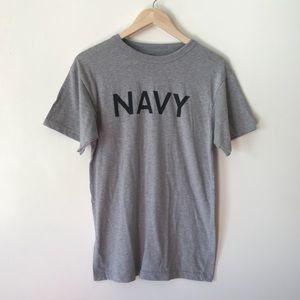 vintage | super soft gray basic NAVY t-shirt vintage | super soft gray basic NAVY t-shirt