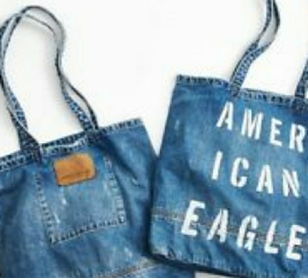 American Eagle denim tote