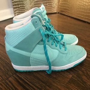 NIKE WOMEN DUNK SKY HI ESSENTIAL TEAL WHITE- Sz 11