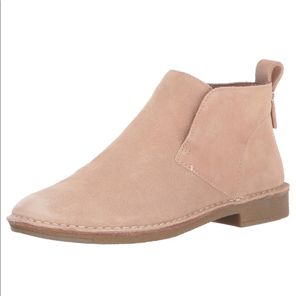 NIB Distressed Genuine Suede Blush Boyfriend Boots - Picture 2 of 6
