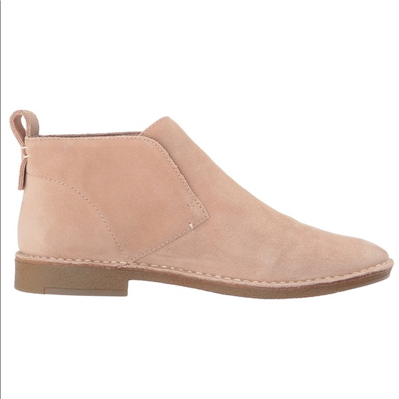 NIB Distressed Genuine Suede Blush Boyfriend Boots - Picture 4 of 6