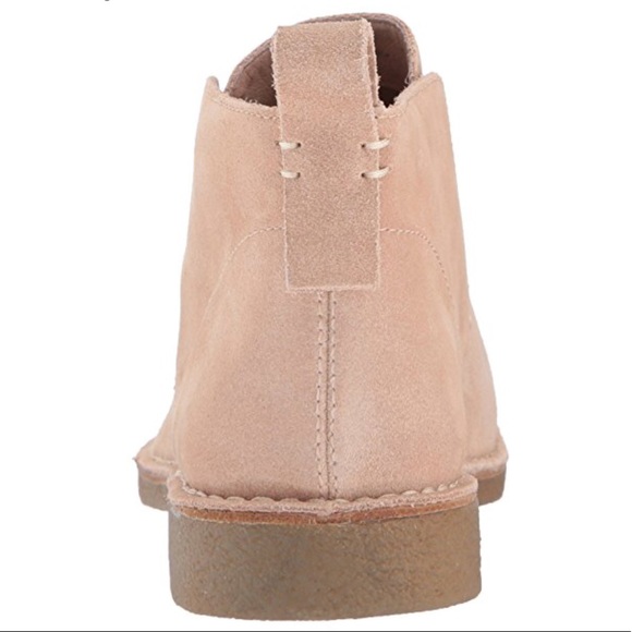 NIB Distressed Genuine Suede Blush Boyfriend Boots - Picture 5 of 6