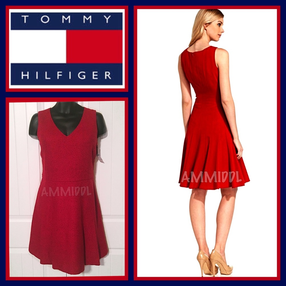 🆕TOMMY HILFIGER WOOL BLEND A-LINE 👗 DRESS