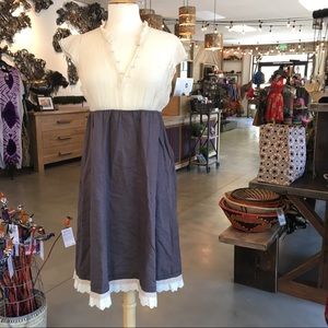 Free People - silk & linen dress.