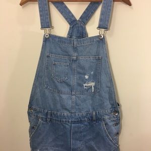 H&M light denim overalls