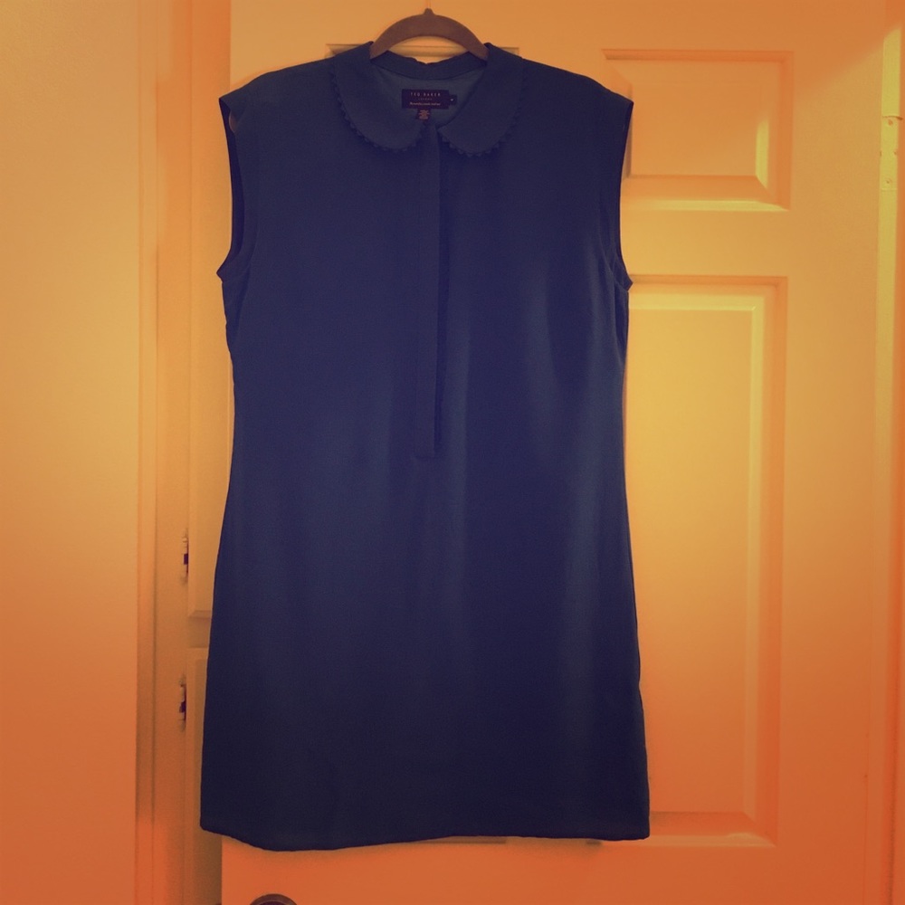 Ted Baker Blue Shirt Tunic Dress Size 4/US10