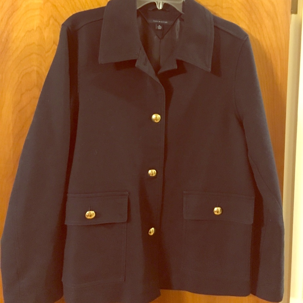 Beautiful TH navy waist length jacket