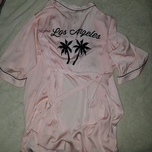 Baby pink los angeles robe