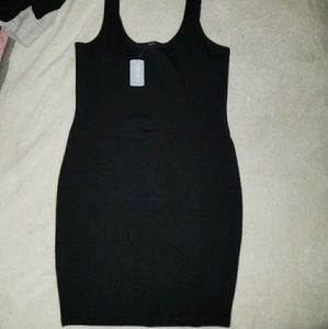 Black long skinny dress