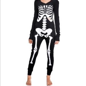 Victoria's Secret Pink Skeleton Onesie Victoria's Secret Pink Skeleton Onesie