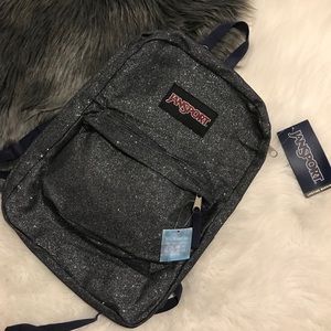 glitter jansport backpack