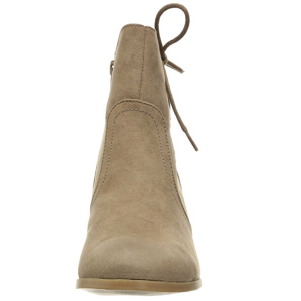 NIB Tan Distressed Side Tie Ankle Boots - Picture 8 of 8
