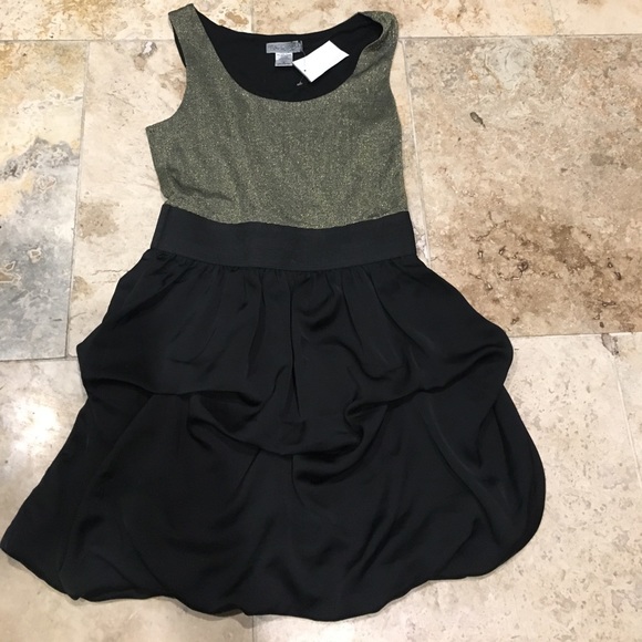 Nordstrom NWT tank dress gold/black - Picture 1 of 3