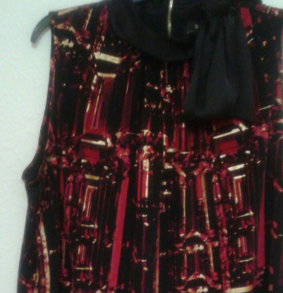 Red Multi-colored Top