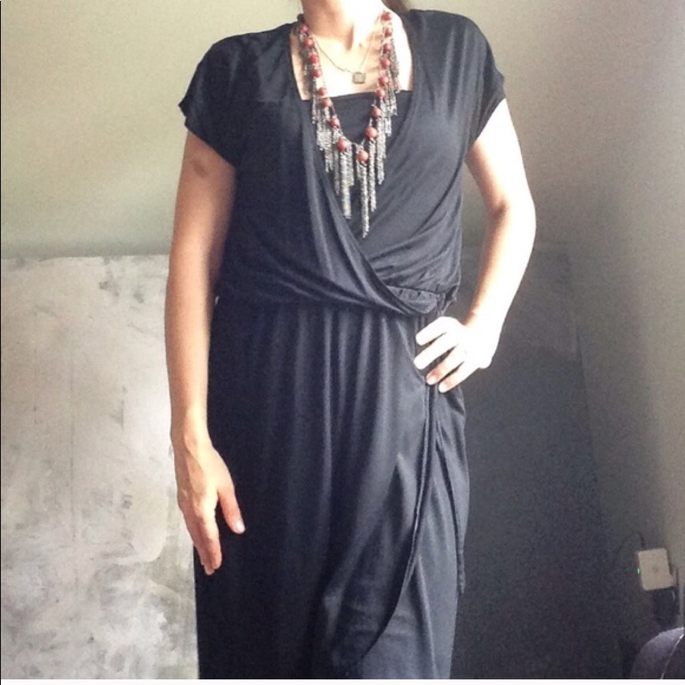 Banana Republic silk faux wrap dress