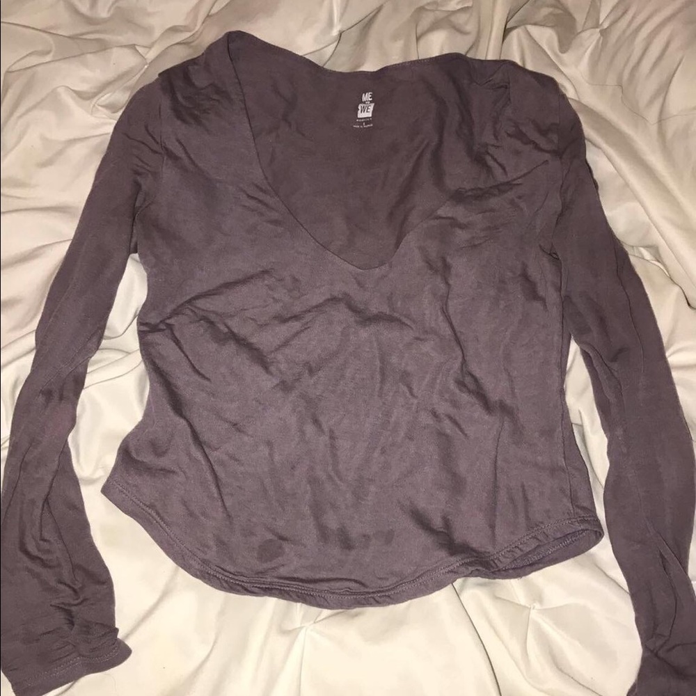 Purple mid cropped top