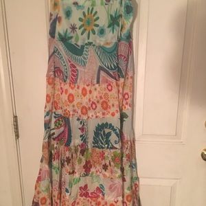 Floral print long skirt