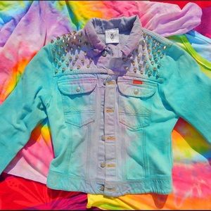 ragged priest X LF studded tie dye jean jacket ragged priest X LF studded tie dye jean jacket