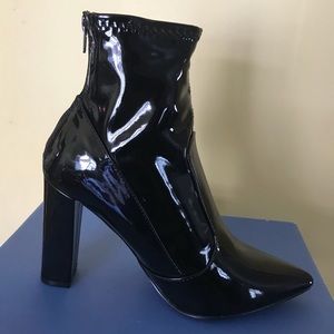 Black Patent Ankle Boots