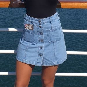 H&M High Waisted Jean Skirt
