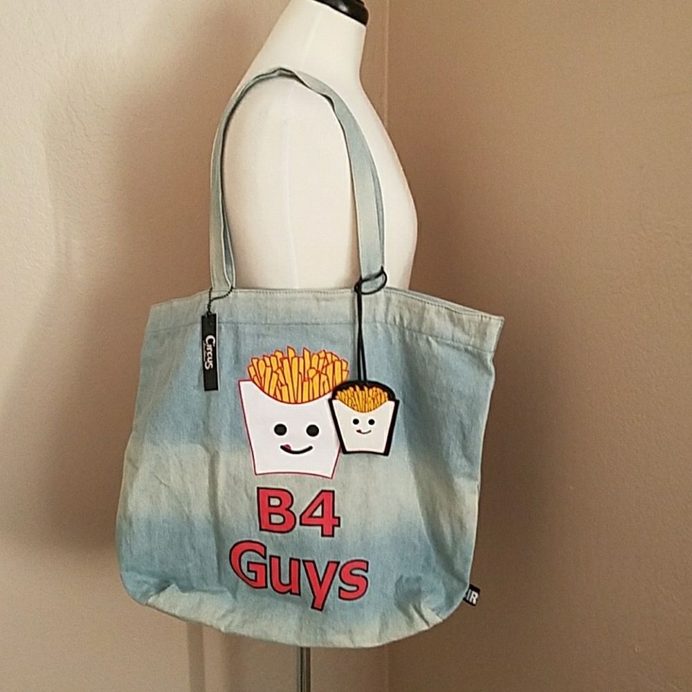 🍟 CIRCUS BY SAM EDELMAN FRIES B4 GUYS TOTE - Picture 2 of 8