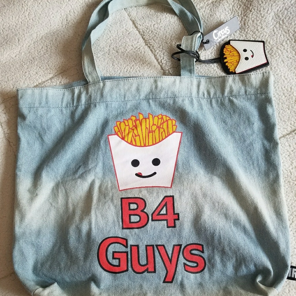 🍟 CIRCUS BY SAM EDELMAN FRIES B4 GUYS TOTE - Picture 3 of 8