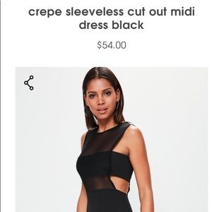 Missguided crepe sleeveless cutout midi dress💃🏽