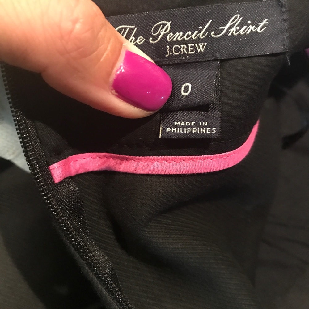 Black J Crew Pencil Skirt
