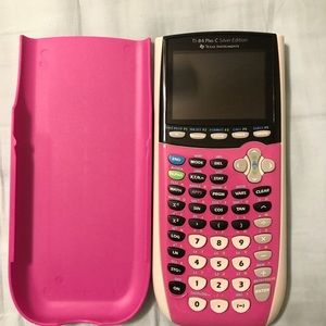 TI 84 plus calculator silver edition in pink