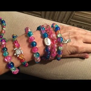 Handmade glass bead braclets