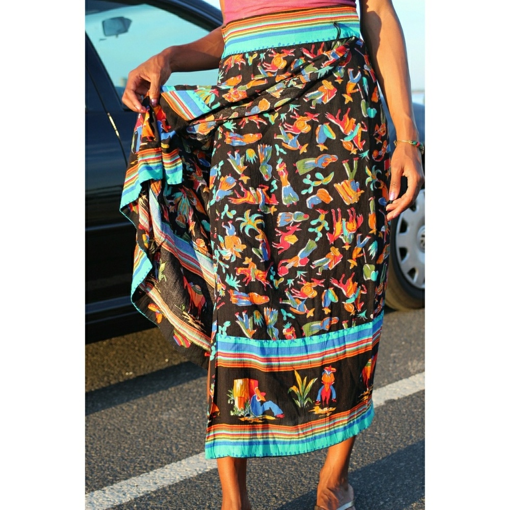 Vintage black and pattern skirt