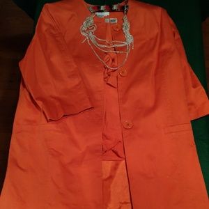 Orange Half Sleeve Jacket