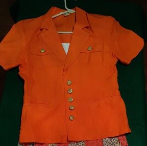 Orange Button-Up Shirt