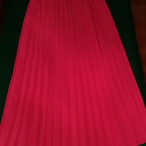 Pink Pleated Skirt