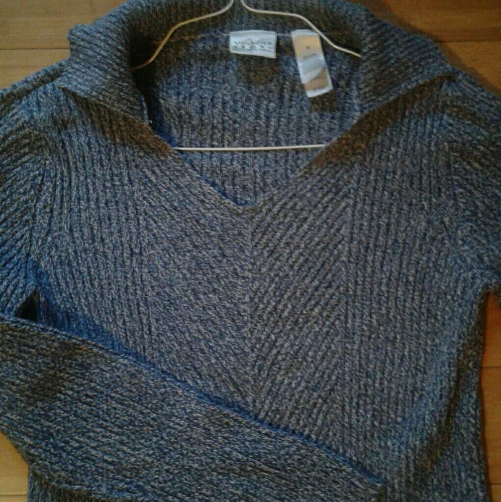Blue V-Neck Sweater