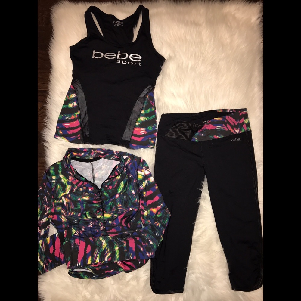 Bebe sport 3 piece matching set!! Size small